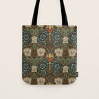 William Morris Honeysuckle and Tulip Forest Chestnut Pattern Tote Bag Gallery Image 1