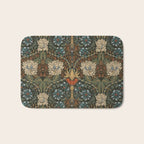 William Morris Honeysuckle and Tulip Forest Chestnut Pattern Bath Mat Gallery Image 1