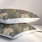 William Morris Honeysuckle and Tulip Forest Chestnut Pattern Pillow Sham Gallery Image 3
