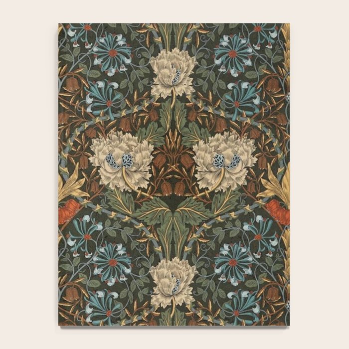 William Morris Honeysuckle and Tulip Forest Chestnut Pattern Notebook Gallery Image 4