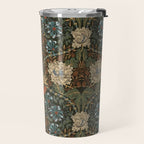 William Morris Honeysuckle and Tulip Forest Chestnut Pattern Travel Mug Gallery Image 2