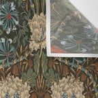 William Morris Honeysuckle and Tulip Forest Chestnut Pattern Wall Tapestry Gallery Image 3
