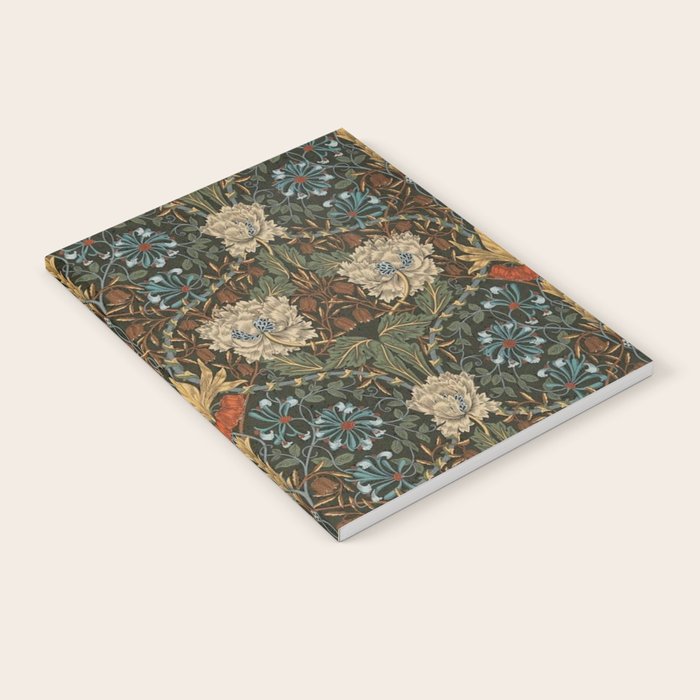 William Morris Honeysuckle and Tulip Forest Chestnut Pattern Notebook Gallery Image 1