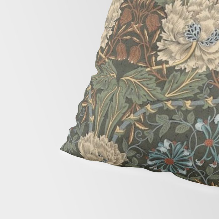 William Morris Honeysuckle and Tulip Forest Chestnut Pattern Pillow Sham Gallery Image 4
