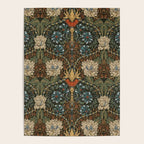 William Morris Honeysuckle and Tulip Forest Chestnut Pattern Poster Gallery Image 4