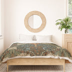 William Morris Honeysuckle and Tulip Forest Chestnut Pattern Duvet Cover Gallery Image 3