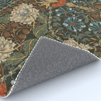 William Morris Honeysuckle and Tulip Forest Chestnut Pattern Rug Gallery Image 4
