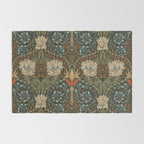 William Morris Honeysuckle and Tulip Forest Chestnut Pattern Rug Gallery Image 2