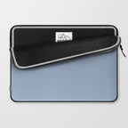 Soft Light Powder Blue Solid Color Laptop Sleeve Gallery Image 2
