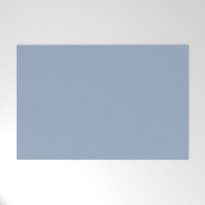 Soft Light Powder Blue Solid Color Welcome Mat Gallery Image 1