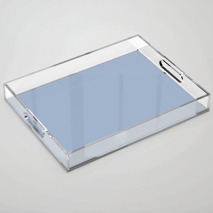 Soft Light Powder Blue Solid Color Acrylic Tray Gallery Image 1