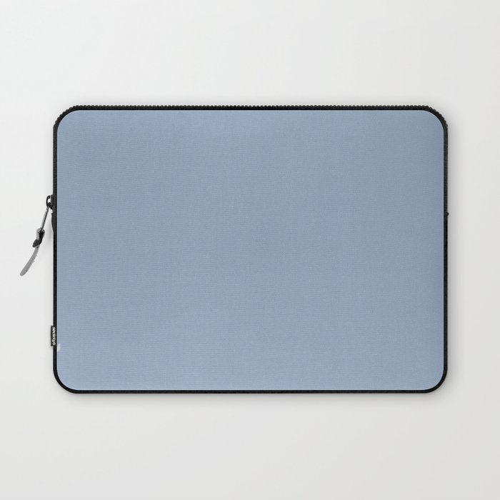 Soft Light Powder Blue Solid Color Laptop Sleeve Gallery Image 1
