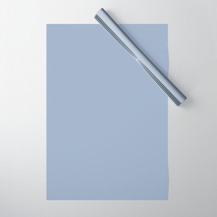 Soft Light Powder Blue Solid Color Wrapping Paper Gallery Image 1