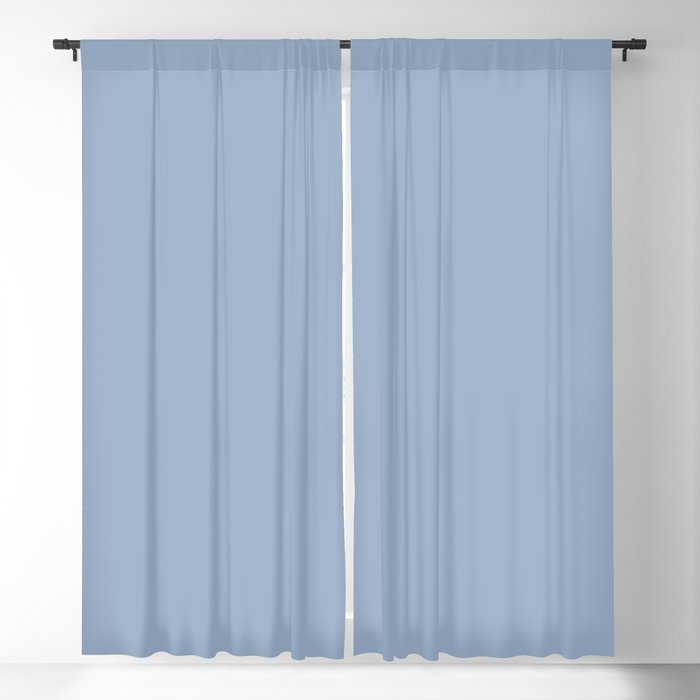 Soft Light Powder Blue Solid Color Window Curtain Gallery Image 5