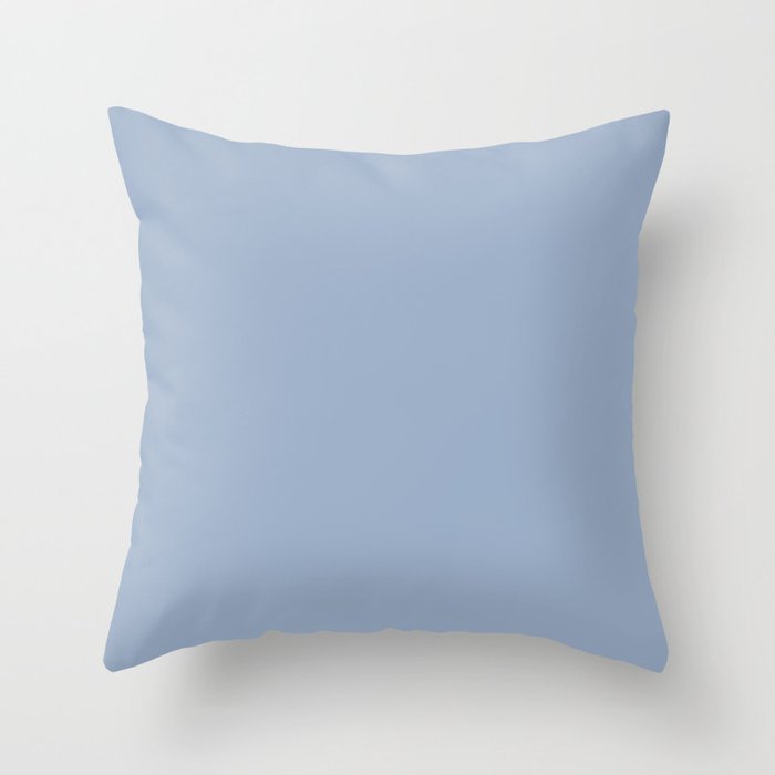 Soft Light Powder Blue Solid Color Throw Pillow Gallery Image 6