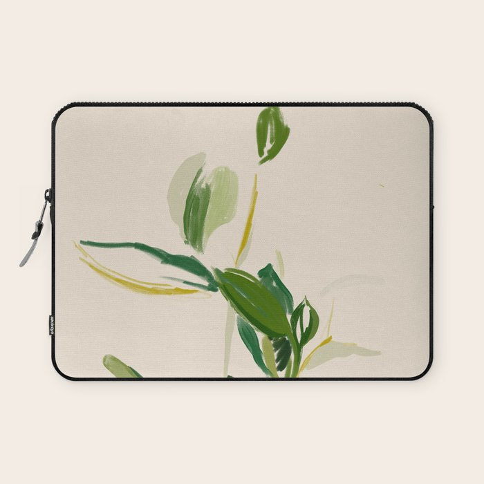 Plants In Summer Beige. Laptop Sleeve Gallery Image 1