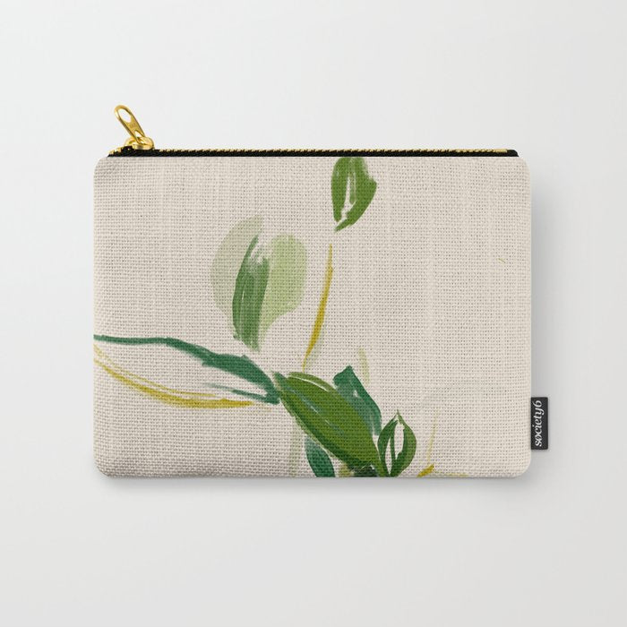 Plants In Summer Beige. Carry All Pouch Gallery Image 1