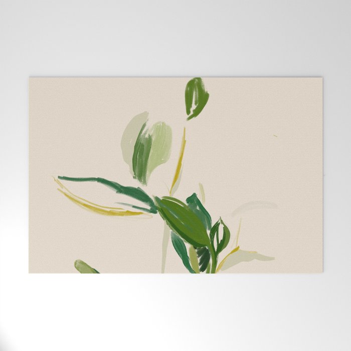Plants In Summer Beige. Welcome Mat Gallery Image 1