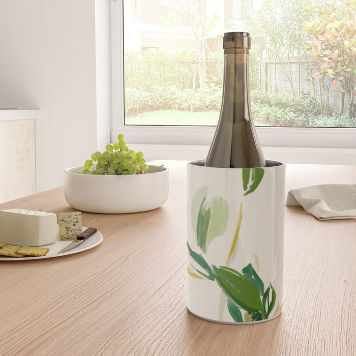 Plants In Summer Beige. Wine Chiller Gallery Image 4