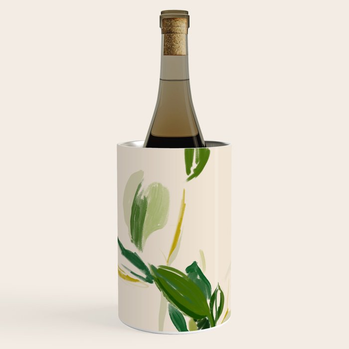 Plants In Summer Beige. Wine Chiller Gallery Image 1
