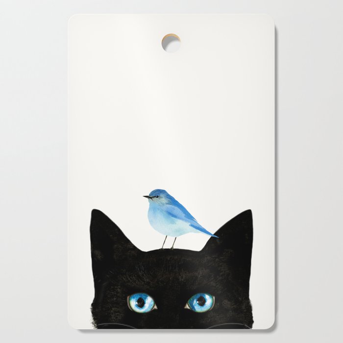 Cat and Bird Cutting Board Gallery Image 1