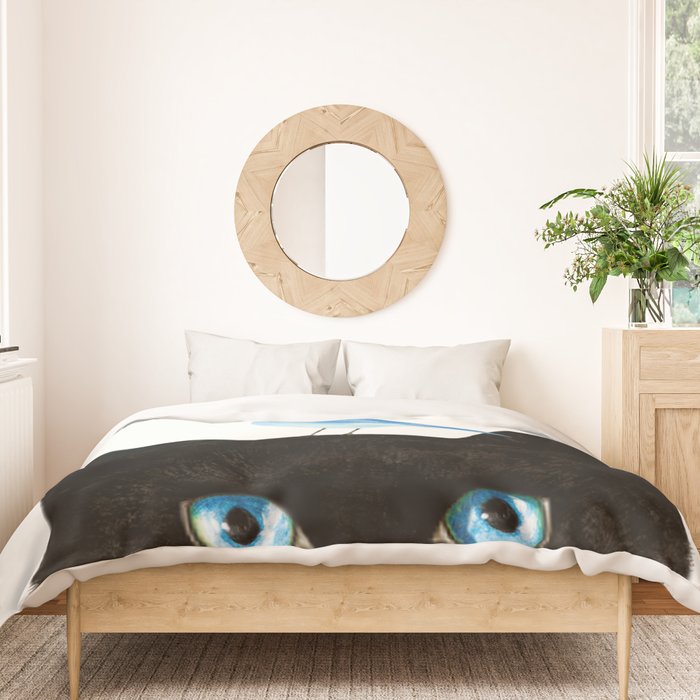 Cat and Bird Duvet Cover Gallery Image 3