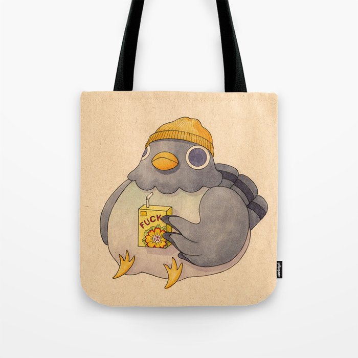'Fuck' Pigeon 07 Tote Bag Gallery Image 1