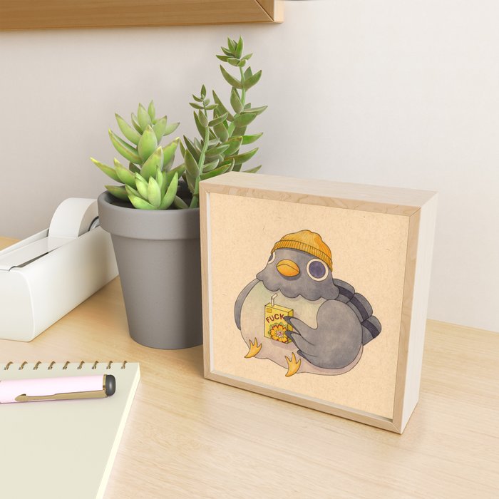 'Fuck' Pigeon 07 Mini Art Print Gallery Image 2