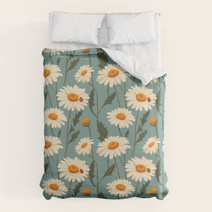 Charming Daisies with Ladybug Duvet Cover Gallery Image 6