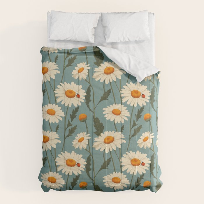 Charming Daisies with Ladybug Comforter Gallery Image 6