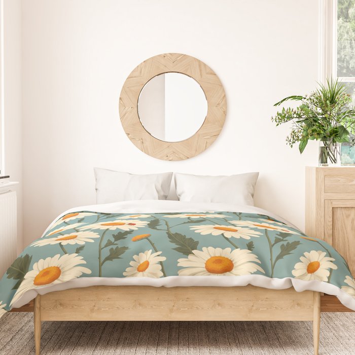 Charming Daisies with Ladybug Duvet Cover Gallery Image 3