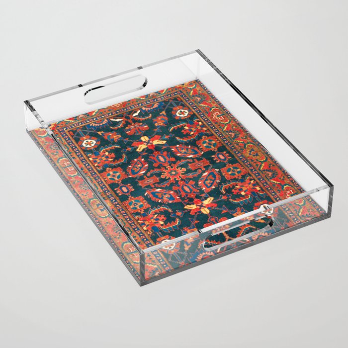 Hamadan West Persian Rug Print Acrylic Tray Gallery Image 1