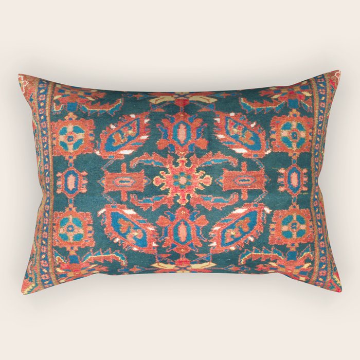 Hamadan West Persian Rug Print Rectangular Pillow Gallery Image 2