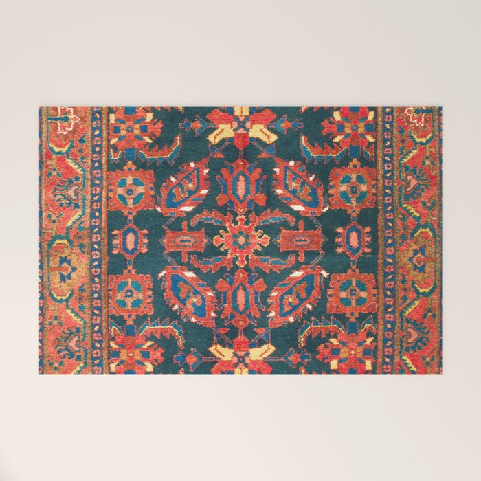 Hamadan West Persian Rug Print Welcome Mat Gallery Image 1
