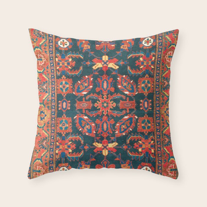 Hamadan West Persian Rug Print Throw Pillow Gallery Image 6