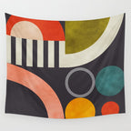 mid century bauhaus geometry abstract 2020 3 Wall Tapestry Gallery Image 4