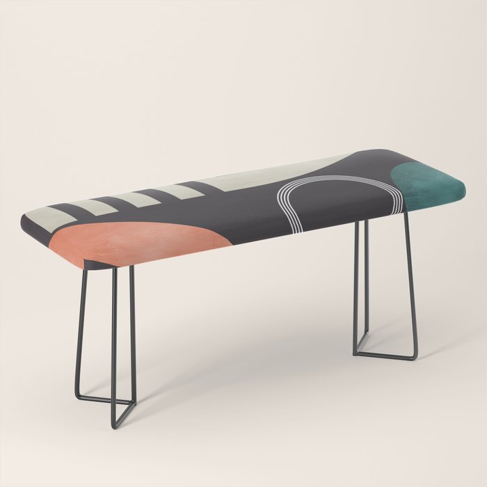 mid century bauhaus geometry abstract 2020 3 Bench Gallery Image 1