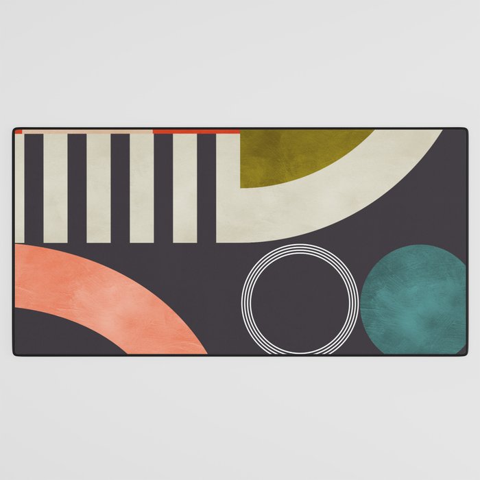 mid century bauhaus geometry abstract 2020 3 Desk Mat Gallery Image 3