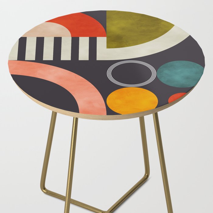 mid century bauhaus geometry abstract 2020 3 Side Table Gallery Image 2