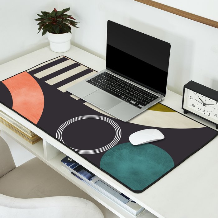 mid century bauhaus geometry abstract 2020 3 Desk Mat Gallery Image 2