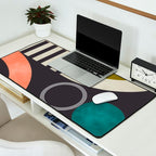 mid century bauhaus geometry abstract 2020 3 Desk Mat Gallery Image 2