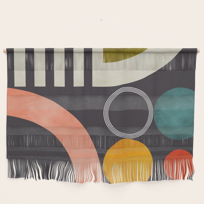 mid century bauhaus geometry abstract 2020 3 Wall Hanging Gallery Image 1