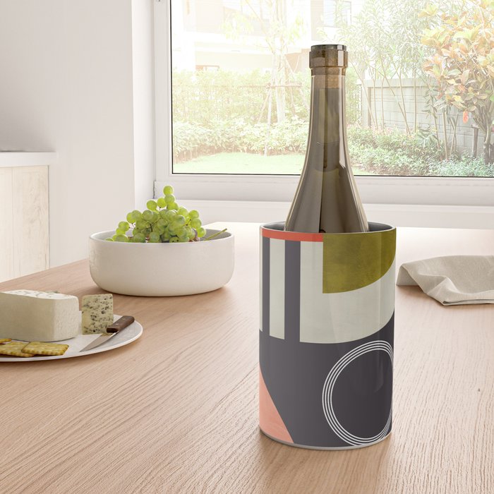 mid century bauhaus geometry abstract 2020 3 Wine Chiller Gallery Image 4