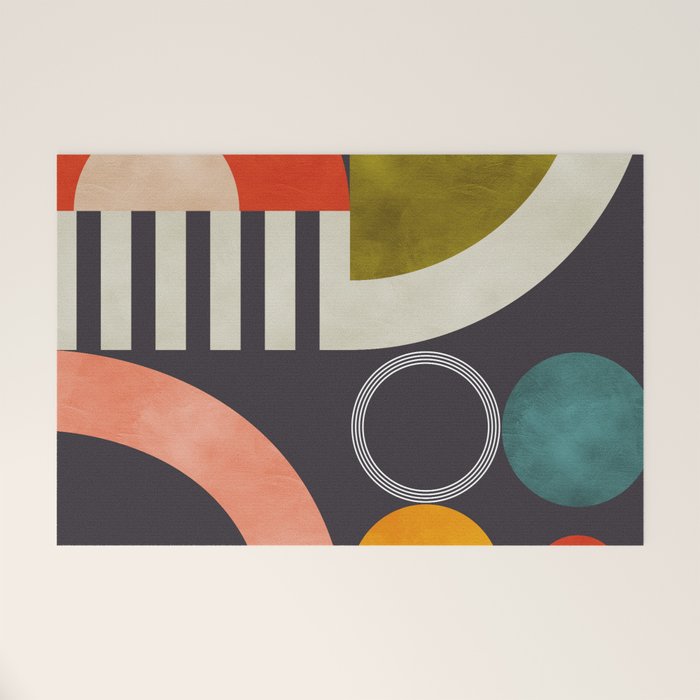mid century bauhaus geometry abstract 2020 3 Welcome Mat Gallery Image 1