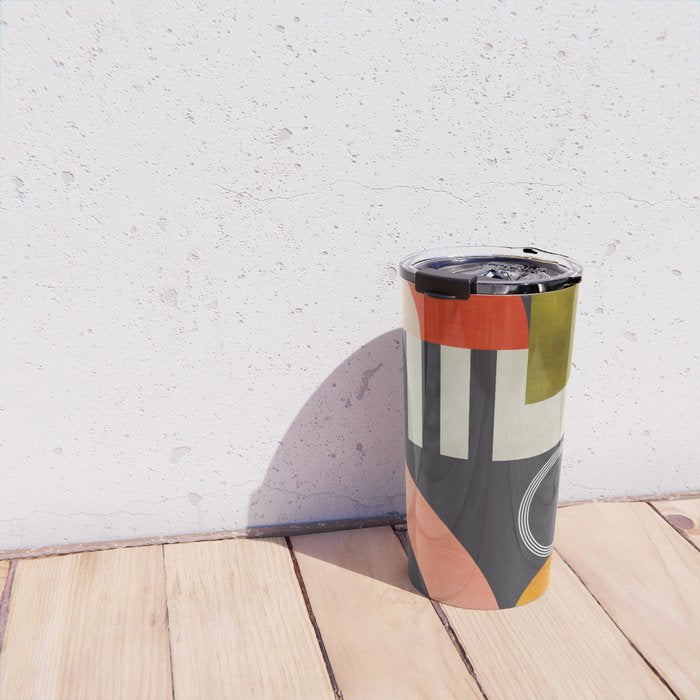 mid century bauhaus geometry abstract 2020 3 Travel Mug Gallery Image 4