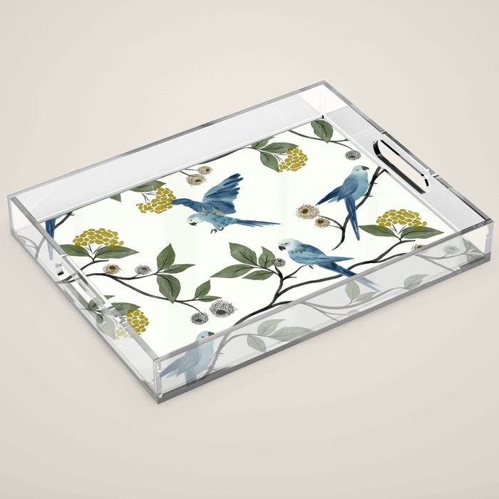 Spix Macaws Acrylic Tray Gallery Image 1