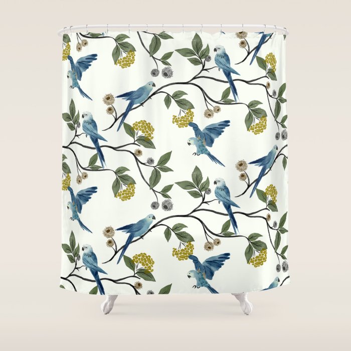 Spix Macaws Shower Curtain Gallery Image 1
