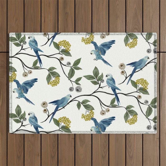 Spix Macaws Outdoor Rug Gallery Image 1