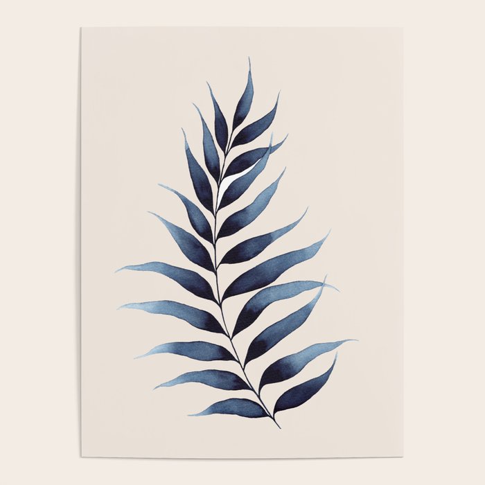 Modern Watercolour Palm Leaf Poster Gallery Image 1