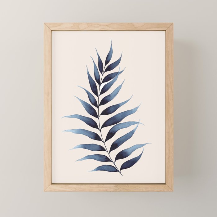 Modern Watercolour Palm Leaf Mini Art Print Gallery Image 1